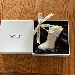 Porcelain boot Pandora Christmas Ornament 2012